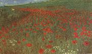 Merse, Pal Szinyei A Field of Poppies Sweden oil painting artist